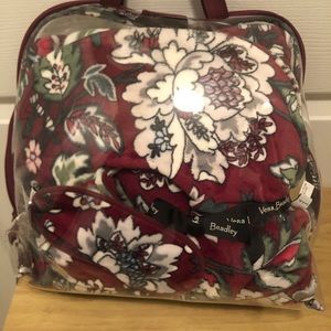 Vera Bradley travel set w/blanket and neck pillow